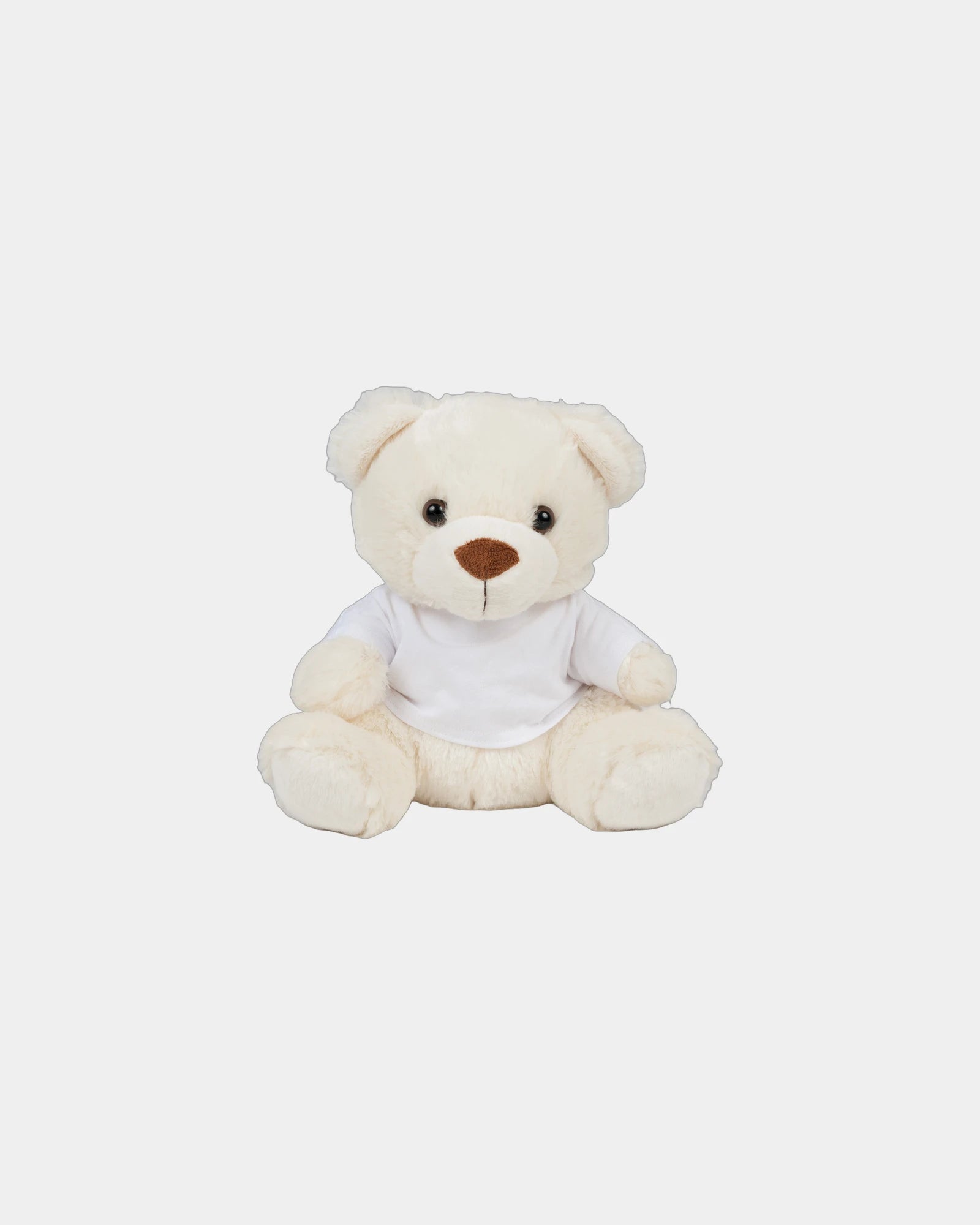 Peluche ours en t-shirt coton à personnaliser - Cream