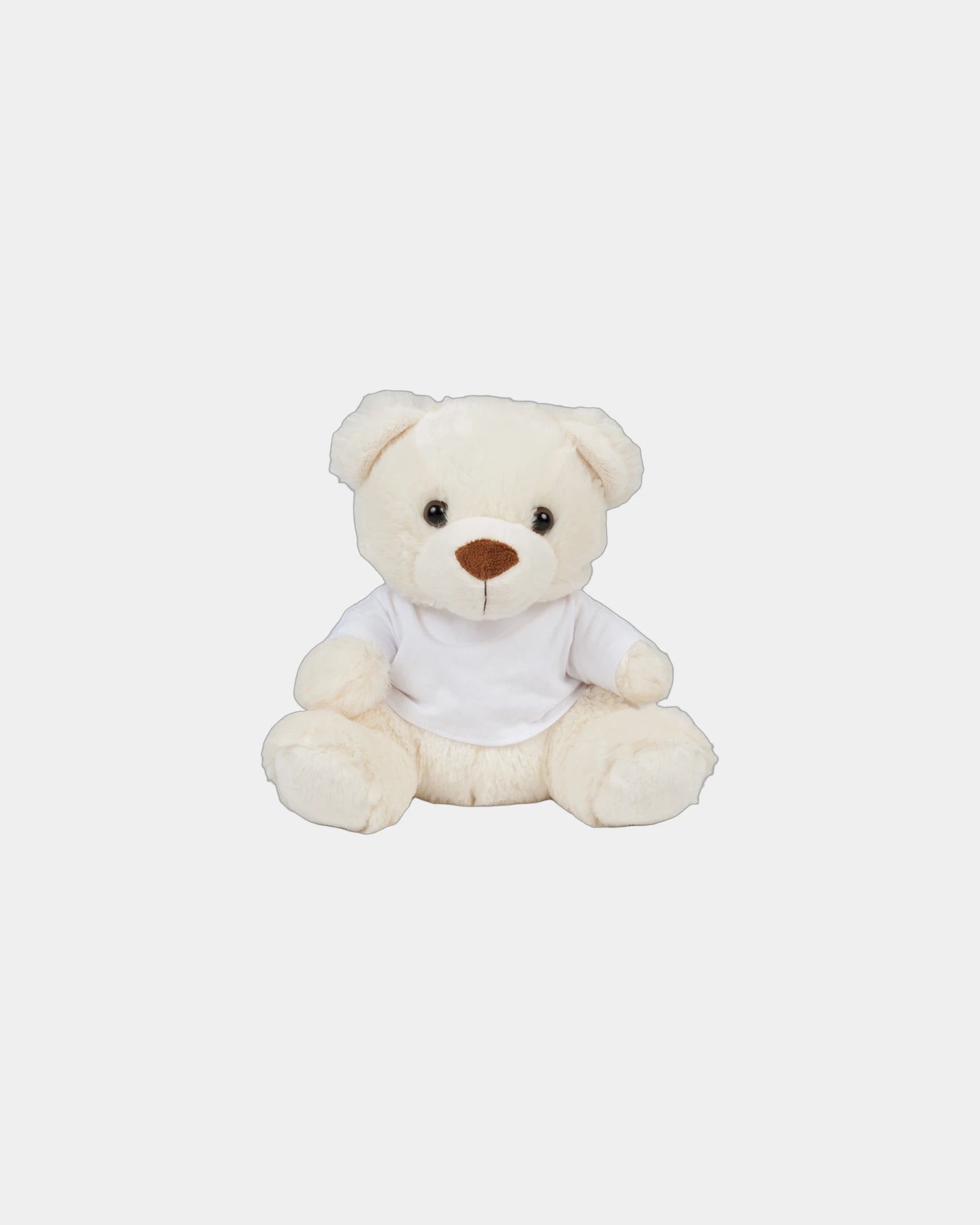 Peluche ours en t-shirt coton à personnaliser - Cream