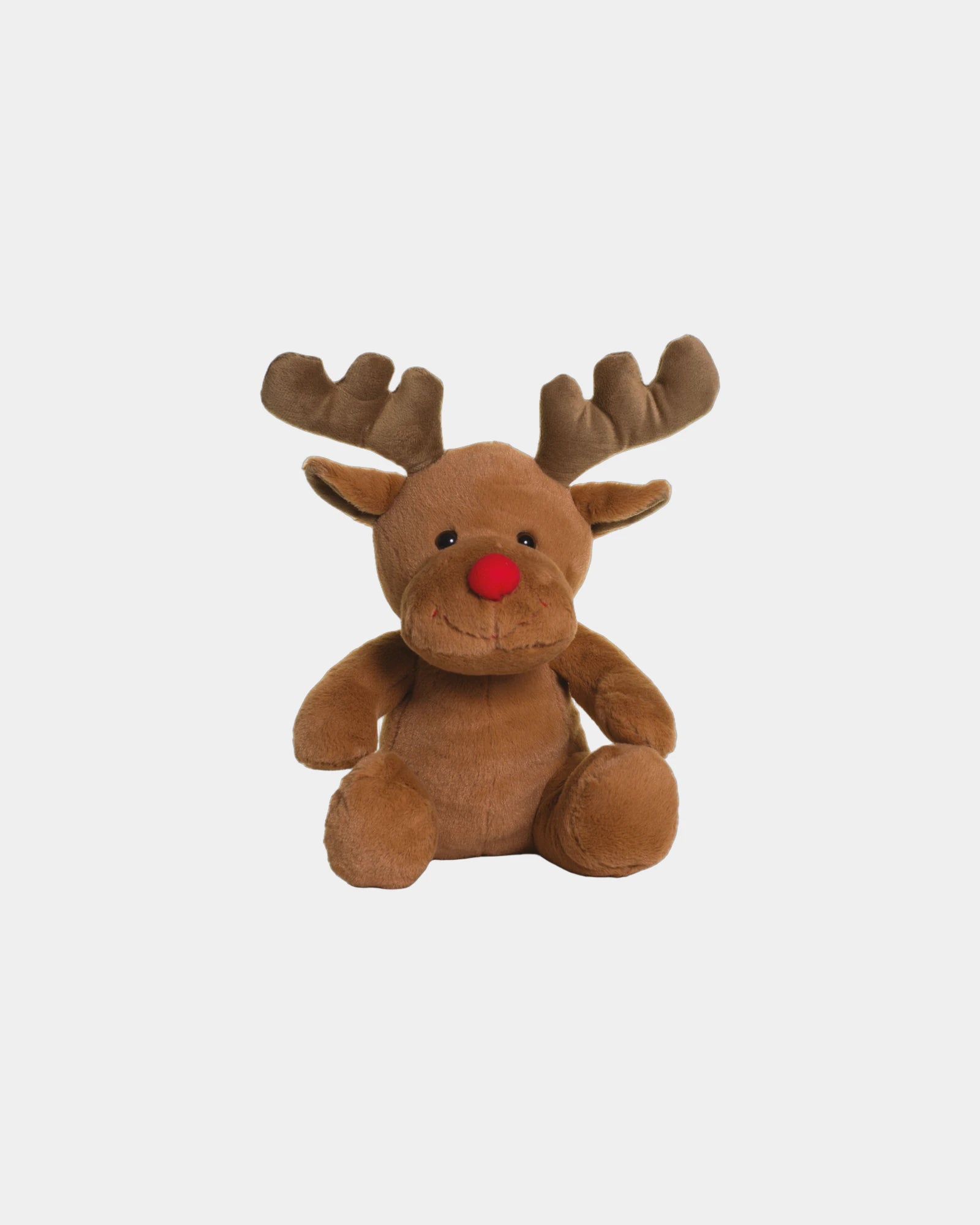 Peluche renne nez rouge EN71 à personnaliser - Brown