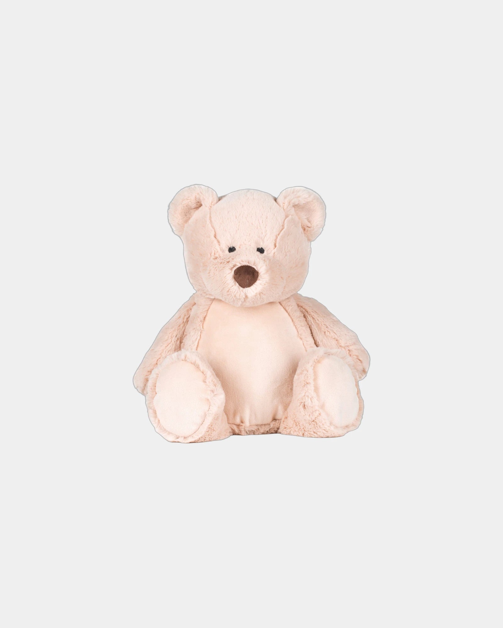 Peluche zippée Ours polyester 45 cm à personnaliser - Mid Brown