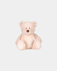 Peluche zippée Ours polyester 45 cm à personnaliser - Mid Brown