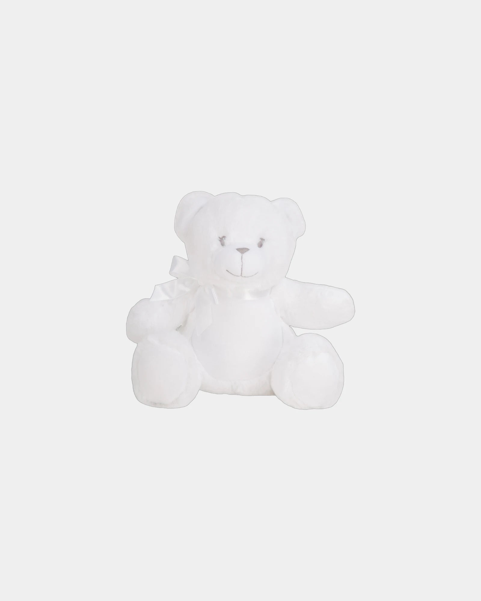 Peluche polyester ventre imprimable à personnaliser - White Teddy