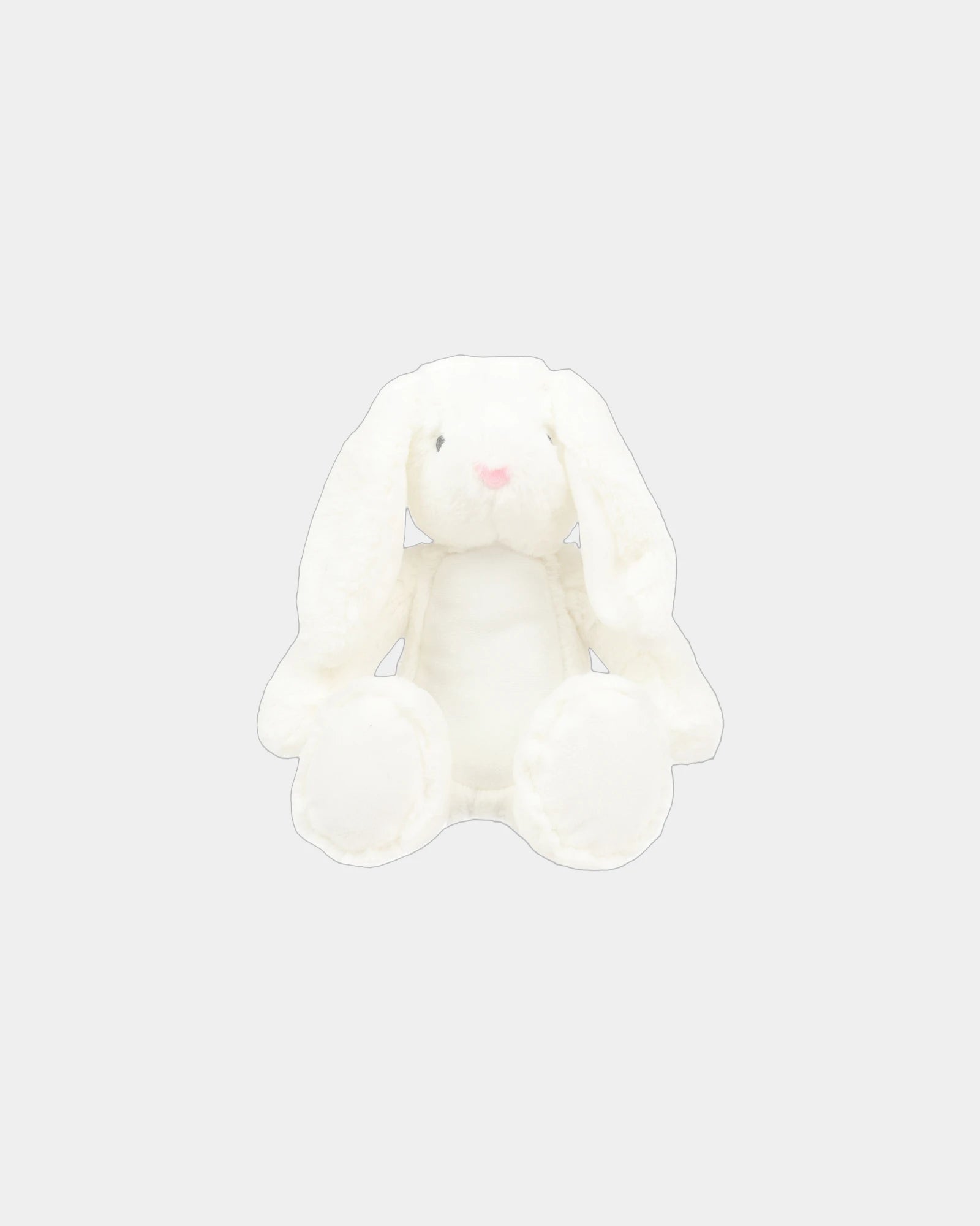 Peluche polyester ventre imprimable à personnaliser - White Bunny