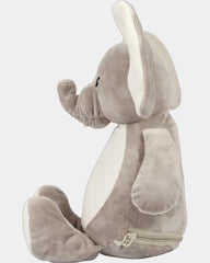 Peluche éléphant zippée à broder à personnaliser - 2