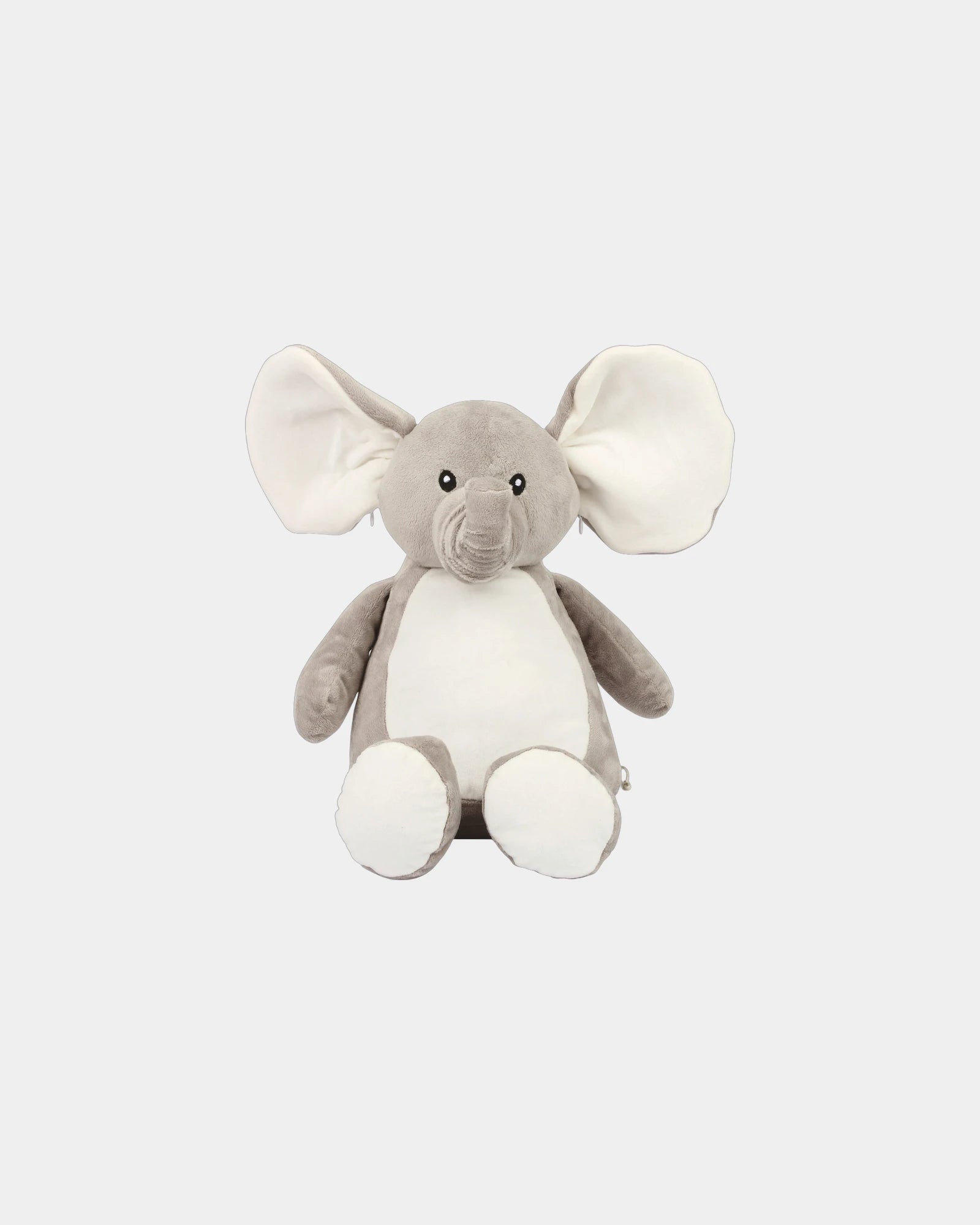 Peluche éléphant zippée à broder à personnaliser - Grey