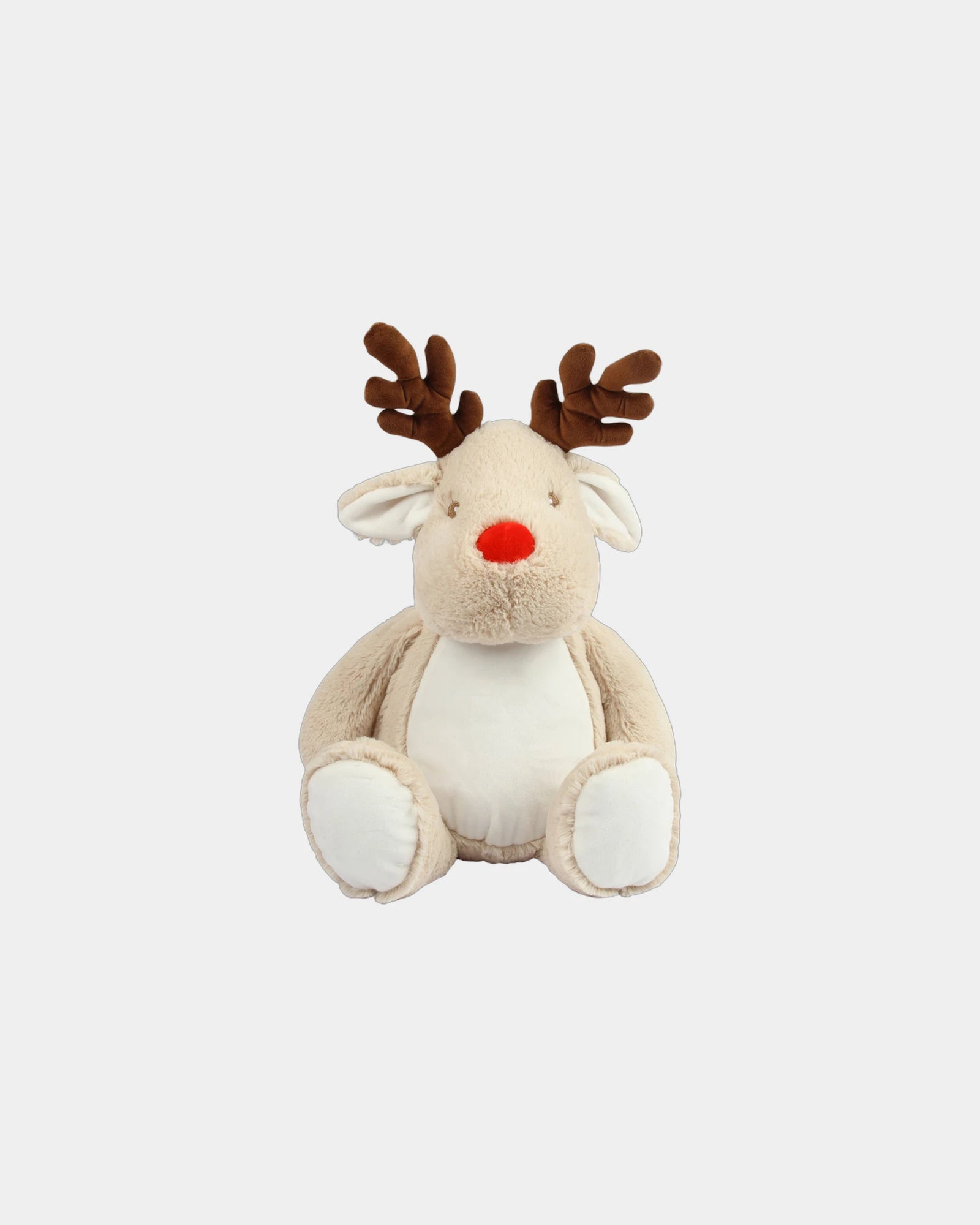 Peluche zippée Renne 46 cm à personnaliser - Light Brown