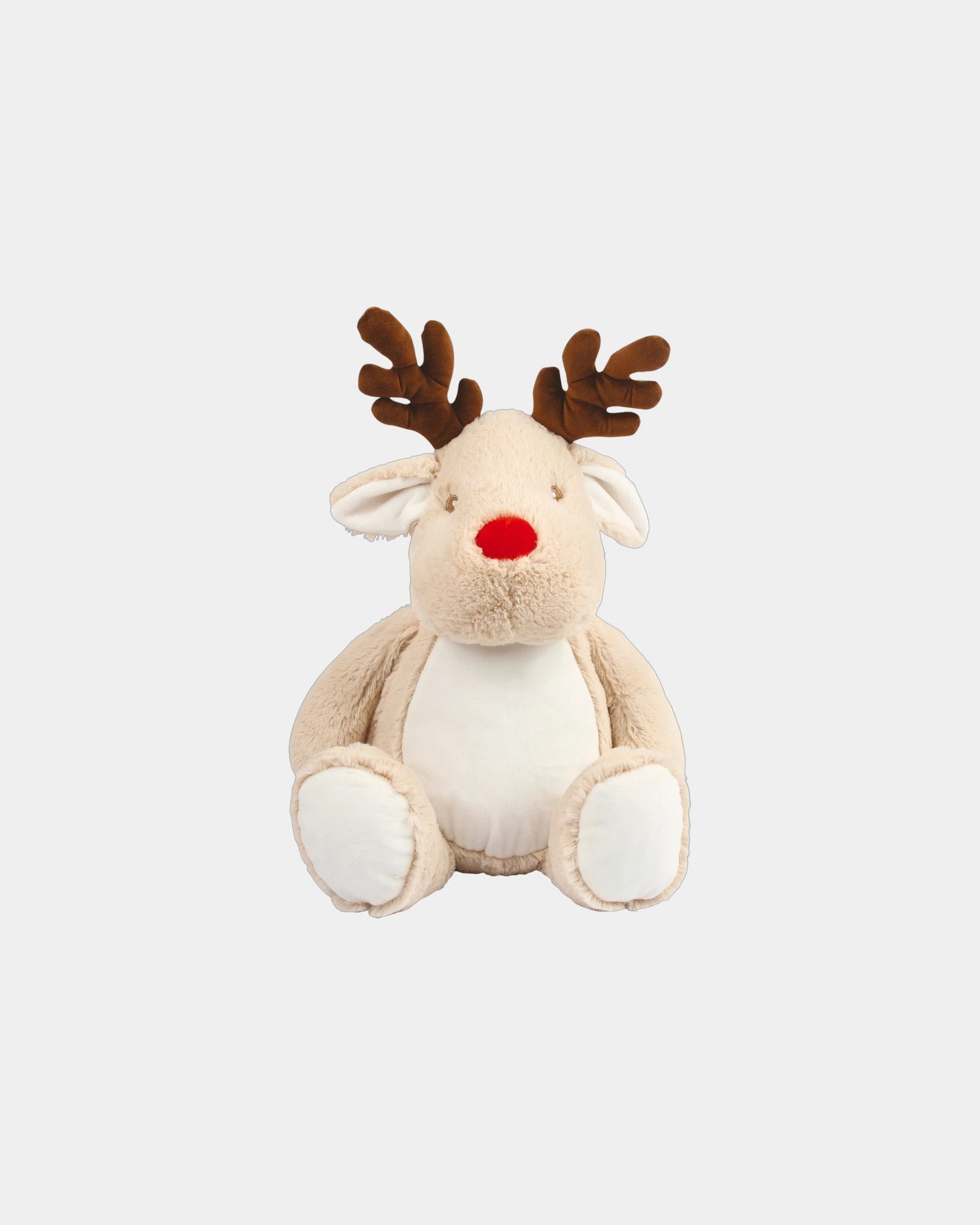 Peluche zippée Renne 46 cm à personnaliser - Light Brown