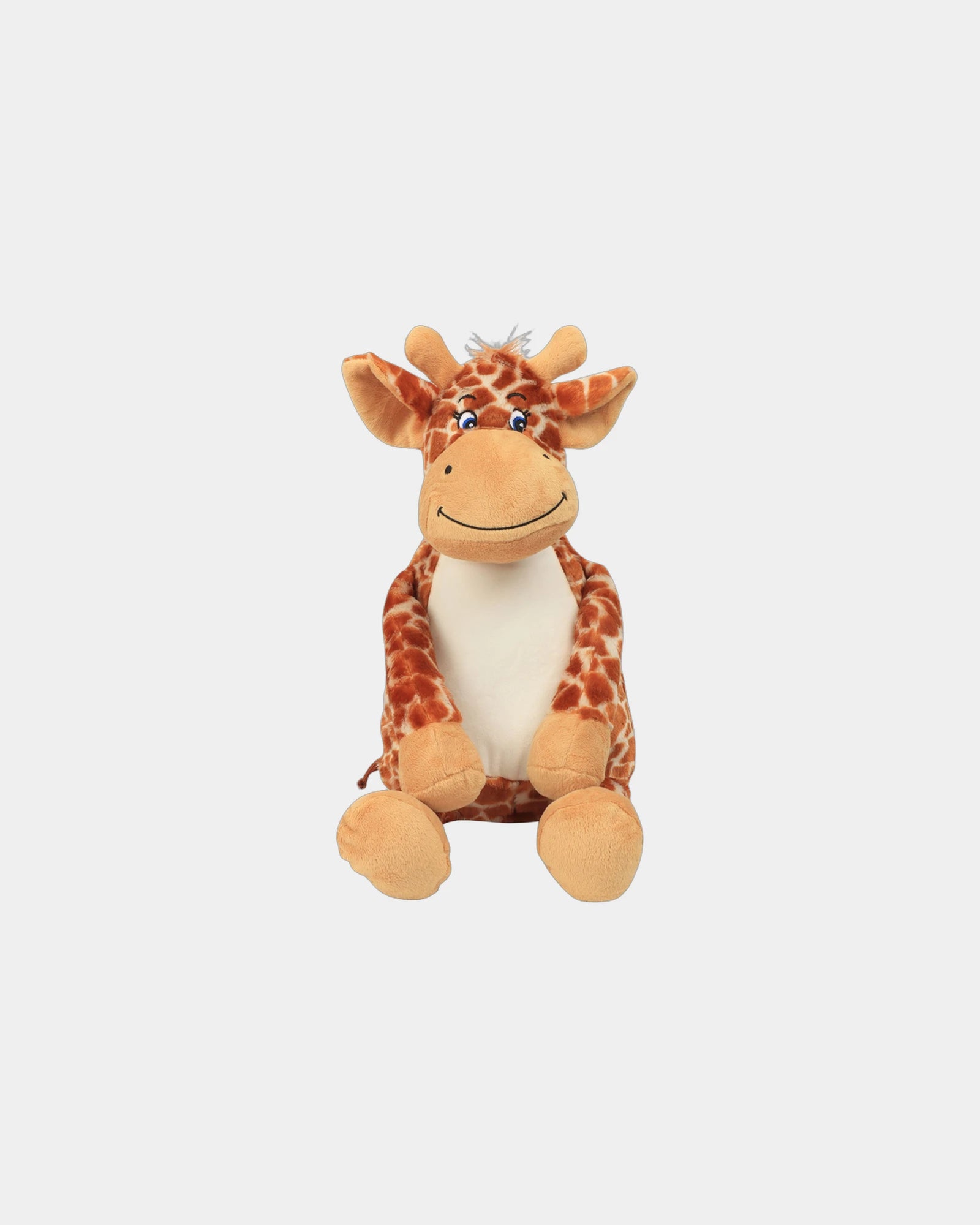 Peluche zippée Girafe polyester à personnaliser - Brown