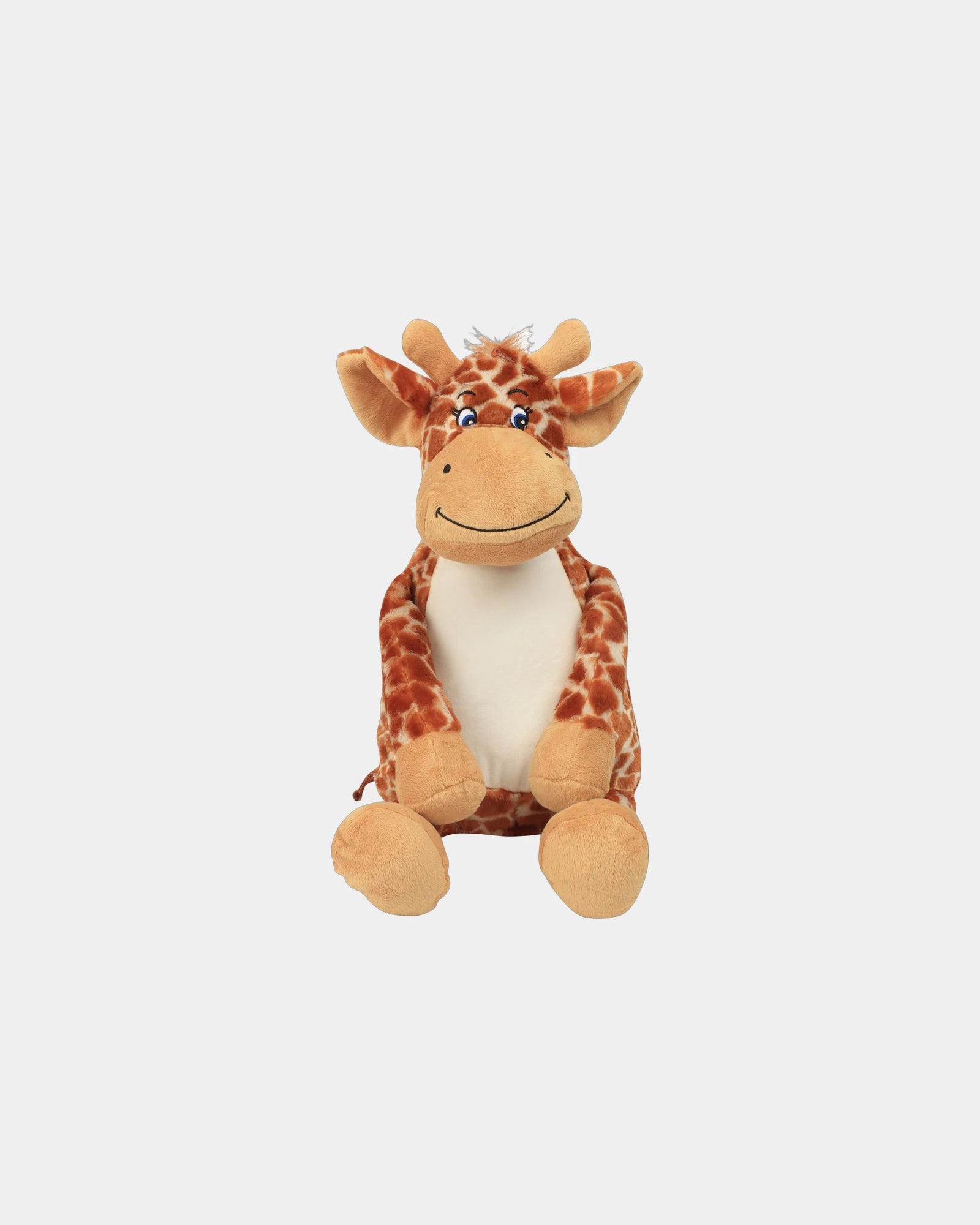 Peluche zippée Girafe polyester à personnaliser - Brown