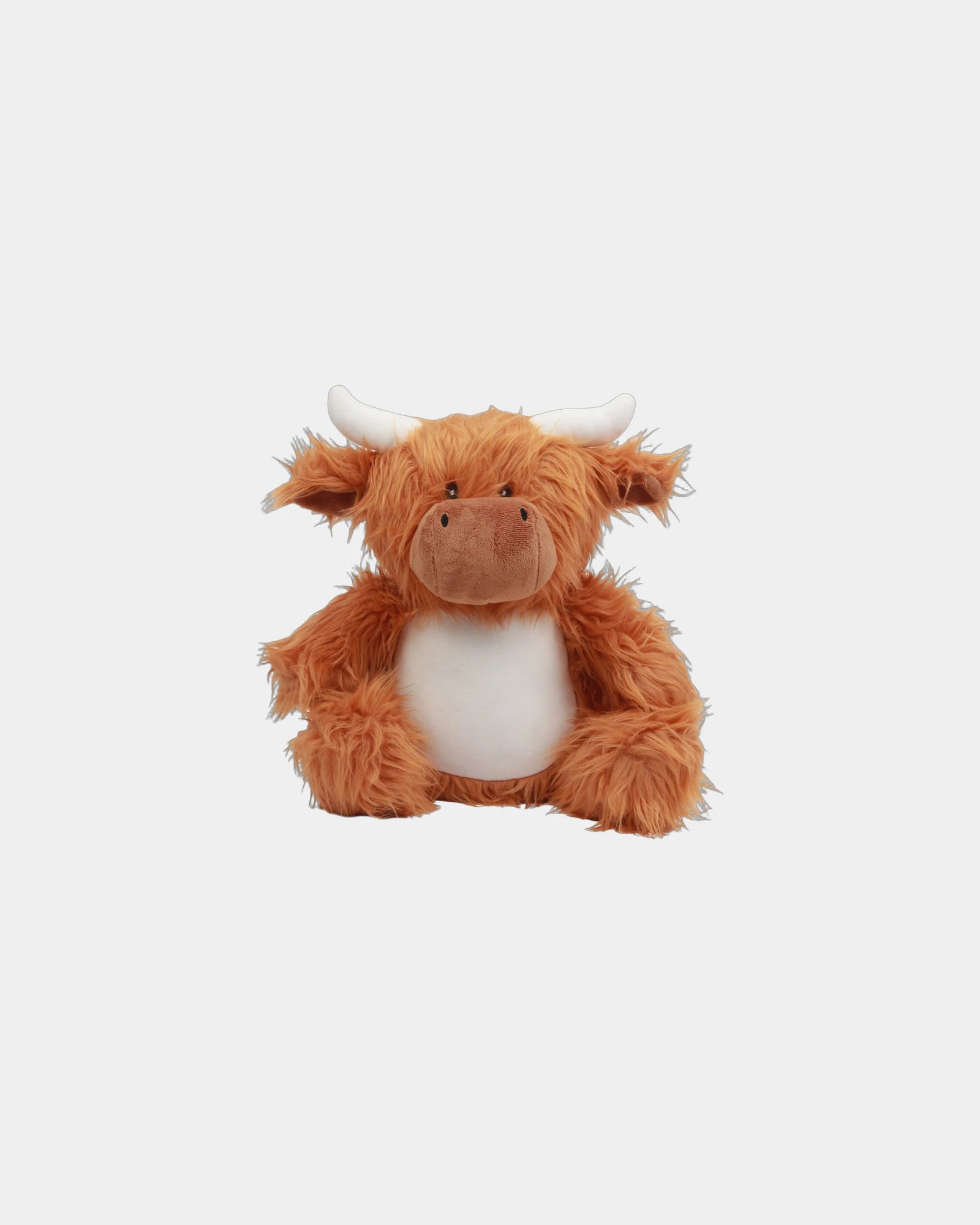Peluche zippée vache polyester à personnaliser - Brown