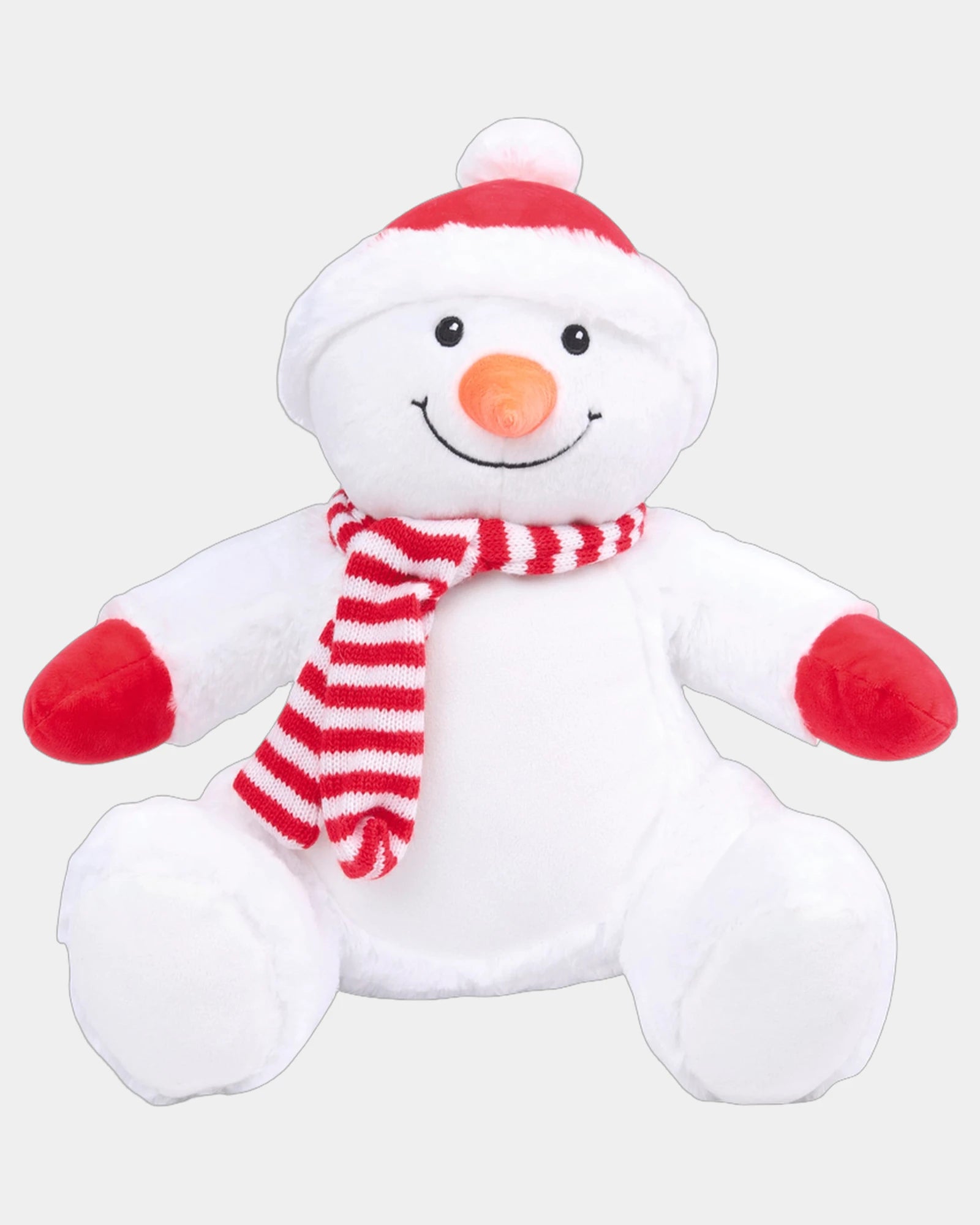 Peluche zippée bonhomme de neige à personnaliser - 1