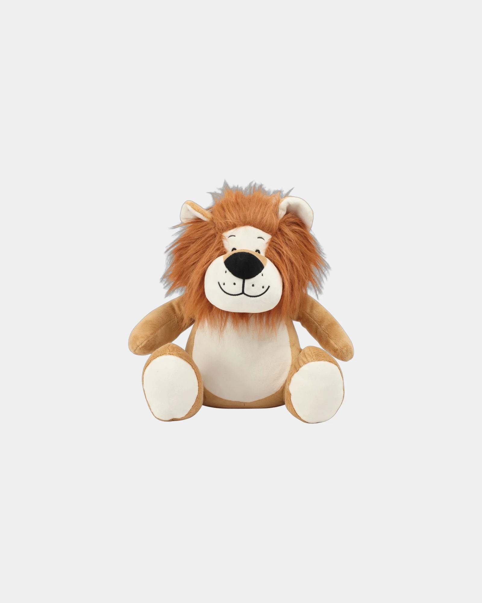 Peluche zippée Lion polyester à personnaliser - Brown