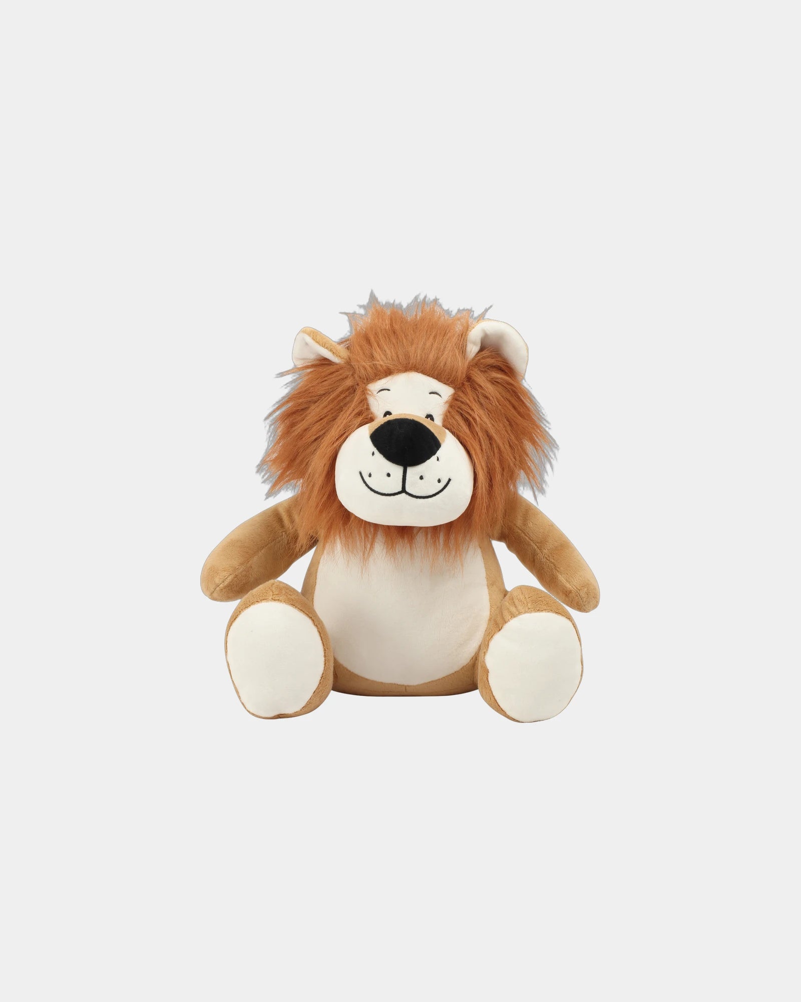 Peluche zippée Lion polyester à personnaliser - Brown