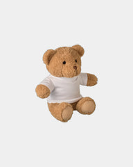 Peluche ourson t-shirt 23 cm Jackie à personnaliser - Blanc