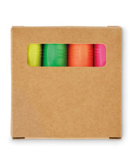 Set de 4 surligneurs boîte kraft à personnaliser - 4