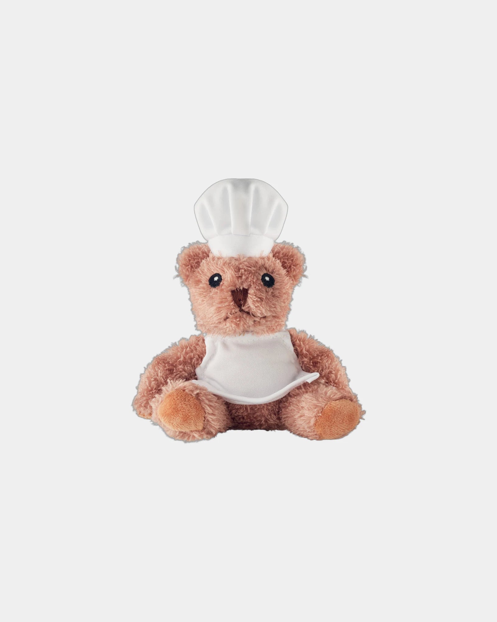 Peluche ours chef cuisinier 17 cm à personnaliser - Blanc