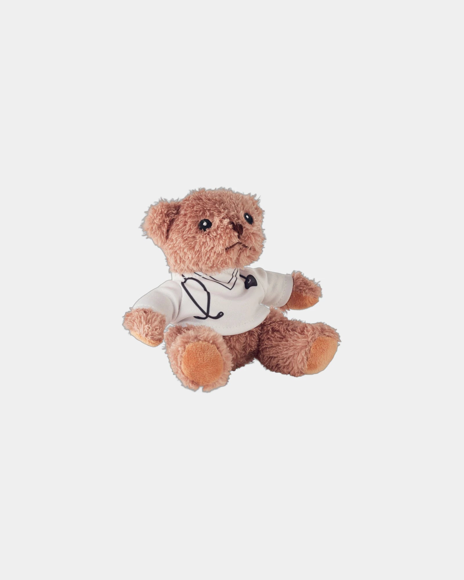 Peluche ours docteur polyester 13 cm à personnaliser - 1