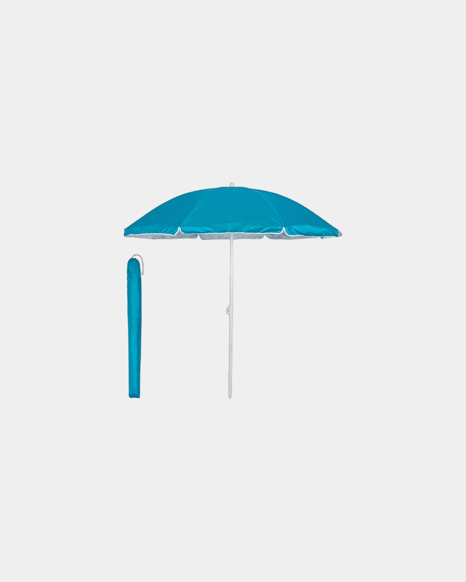 Parasol portable polyester Ø150 cm à personnaliser - Turquoise