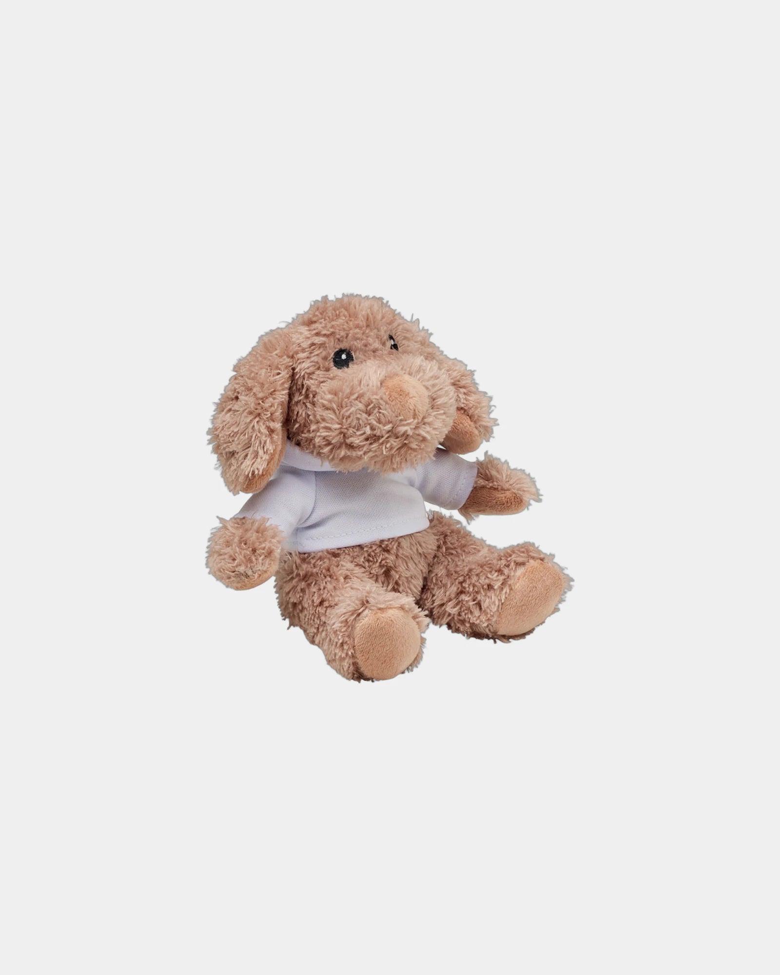 Peluche chien avec sweat à capuche à personnaliser - Blanc