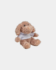 Peluche chien avec sweat à capuche à personnaliser - Blanc
