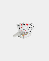 Cartas de juego en caja de estaño para personalizar - Plata mate