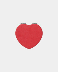 Miroir de poche cœur PU fermeture magnétique à personnaliser - 2