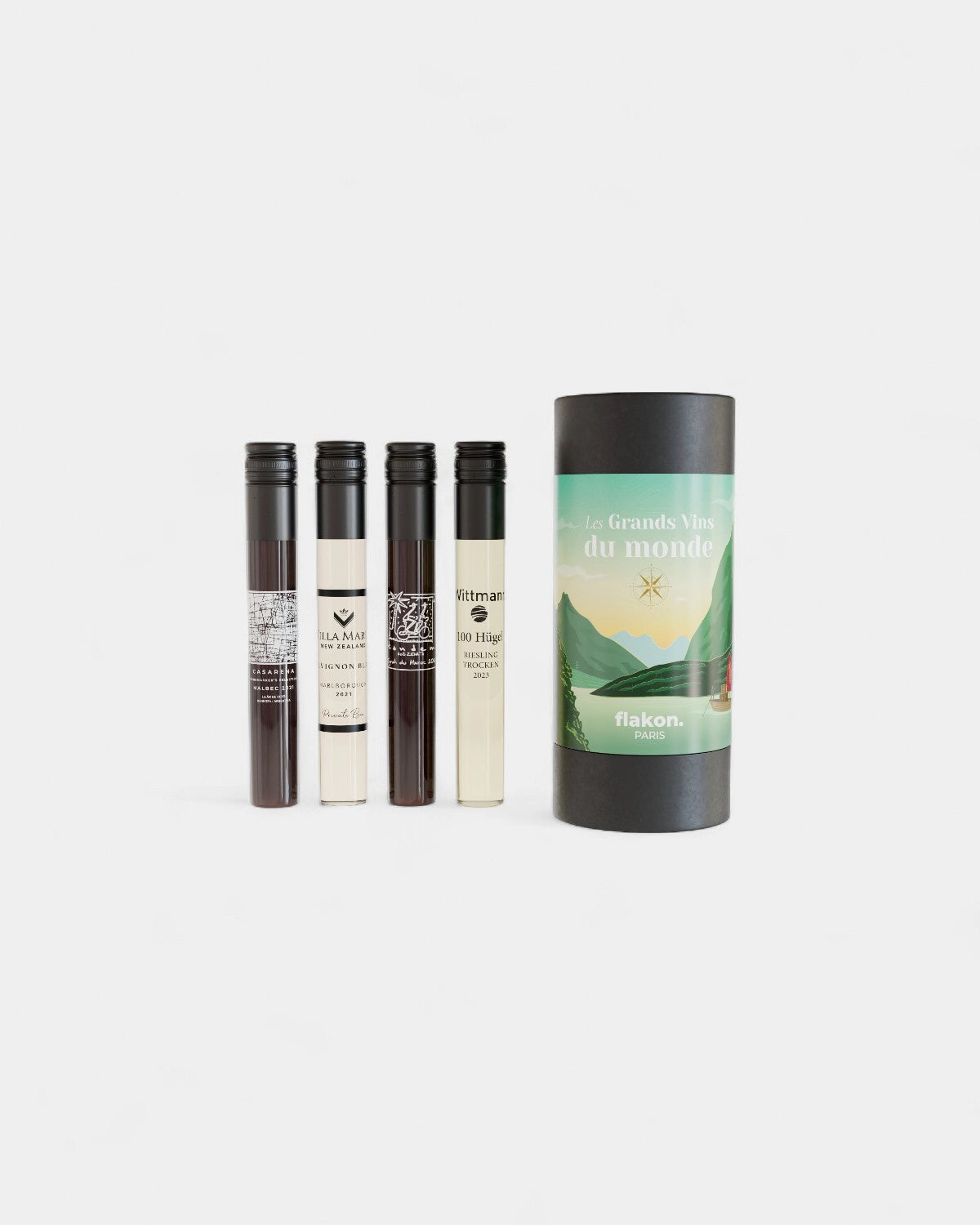 Coffret dégustation 4 flacons de vin à personnaliser - 11
