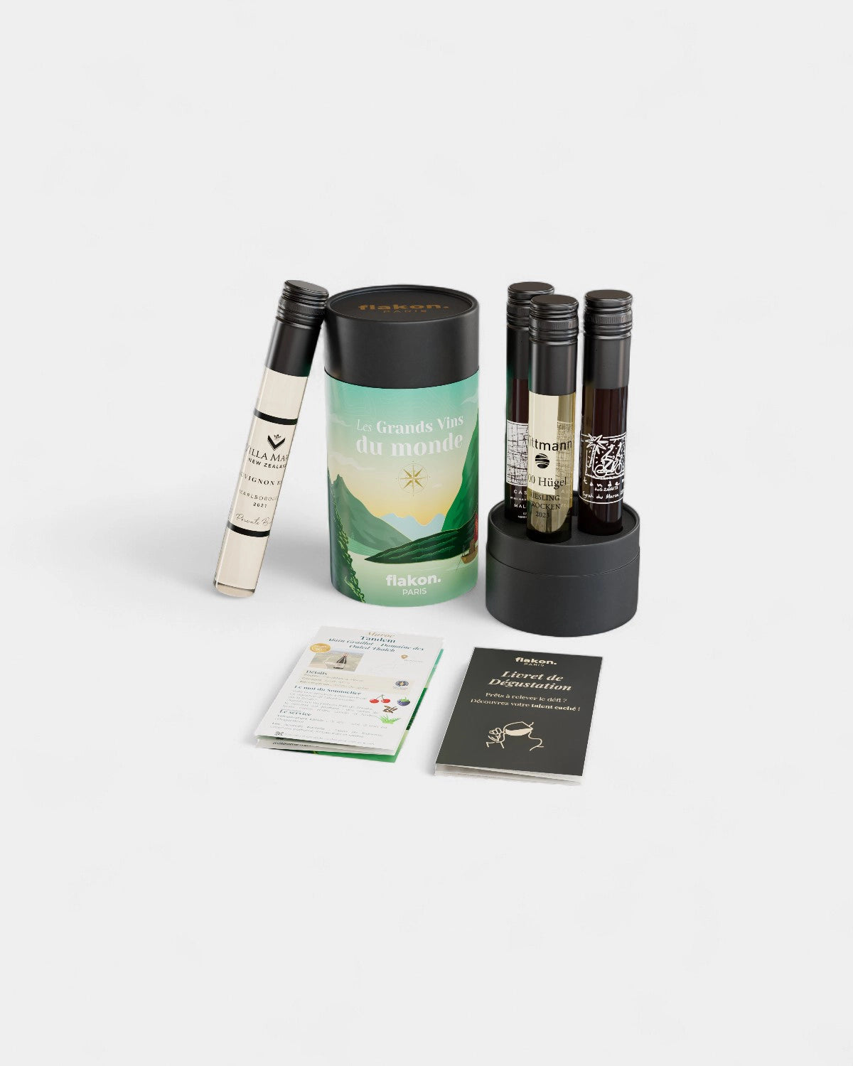 Coffret dégustation 4 flacons de vin à personnaliser - 14