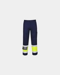 Pantalon Hi-Vis MODAFLAME à personnaliser - Jaune-Bleu Marine