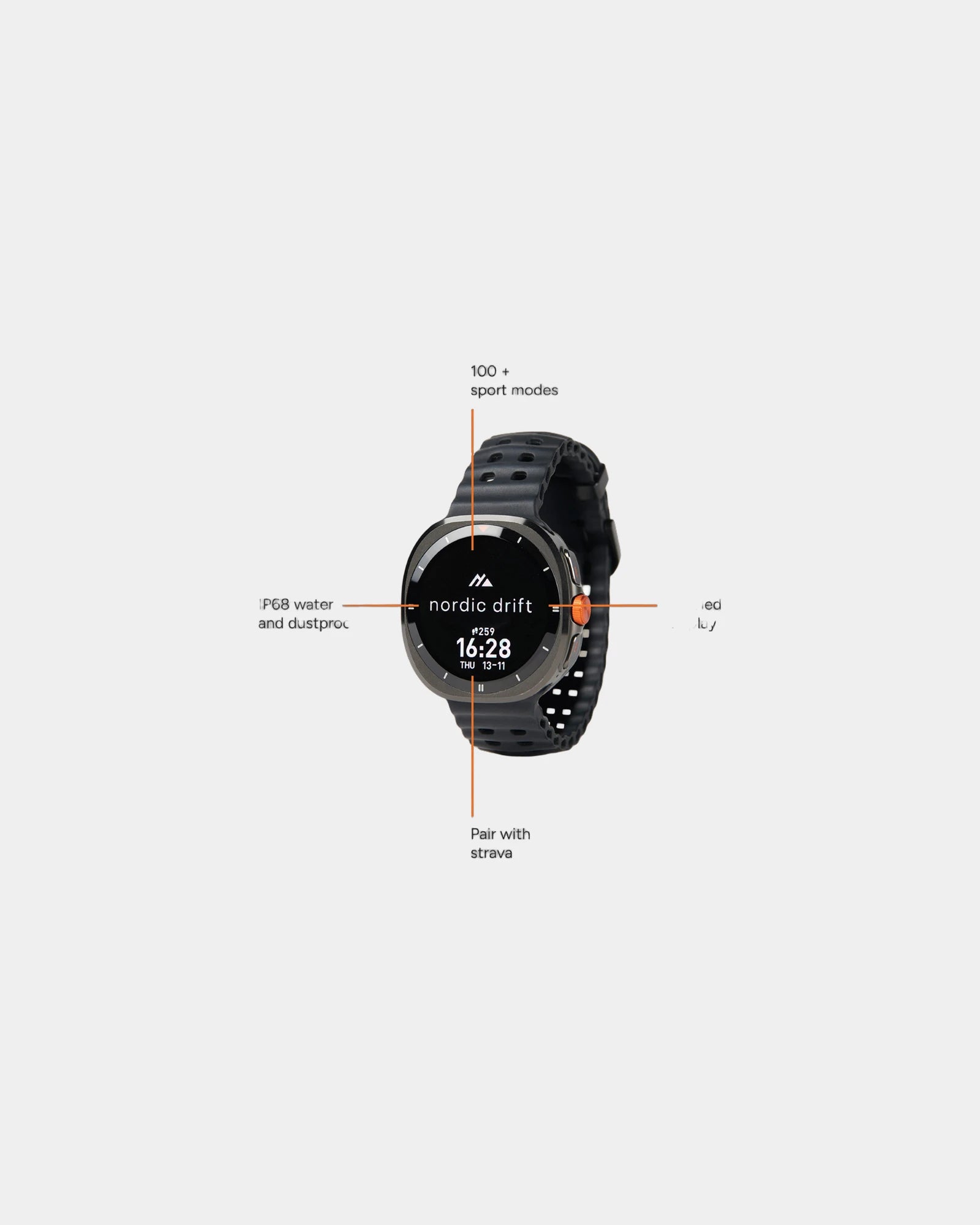 Montre connectée IP68 Nordic Drift Titan à personnaliser - 1