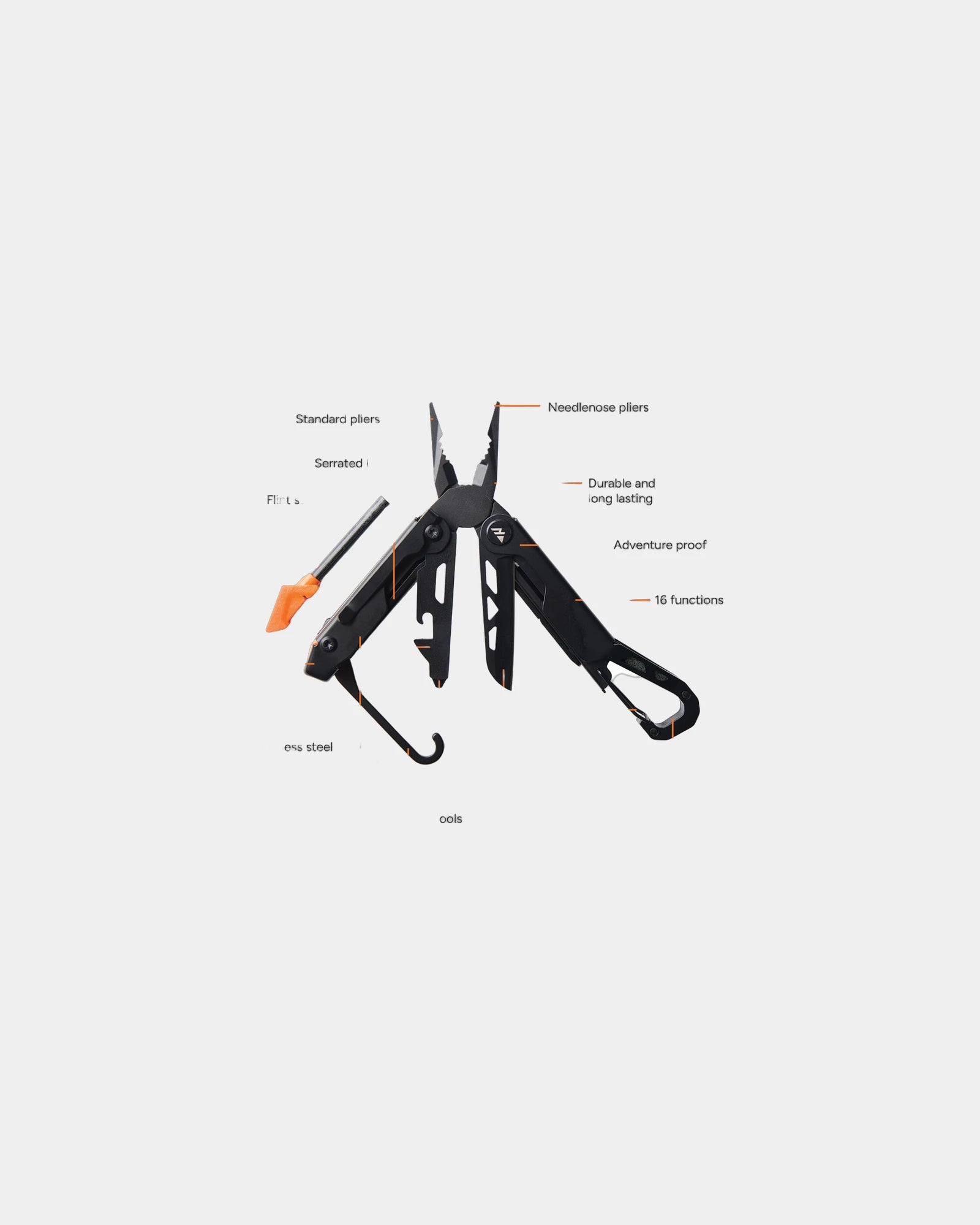 Pince multifonctions acier inoxydable à personnaliser - 1