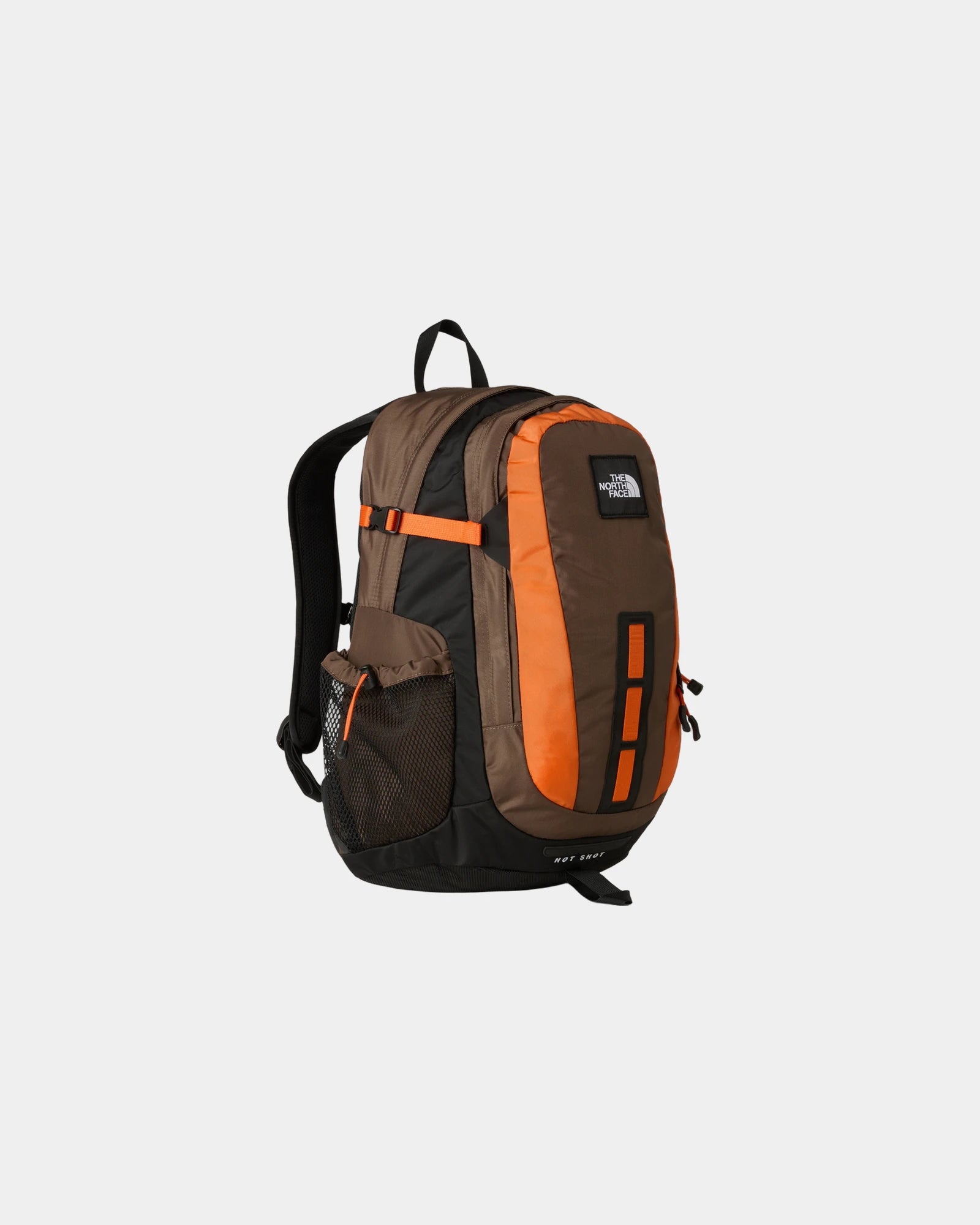 Sac à dos nylon 400D The North Face Hot Shot à personnaliser - Smokey Brown-Tnf Black-Solar Flare