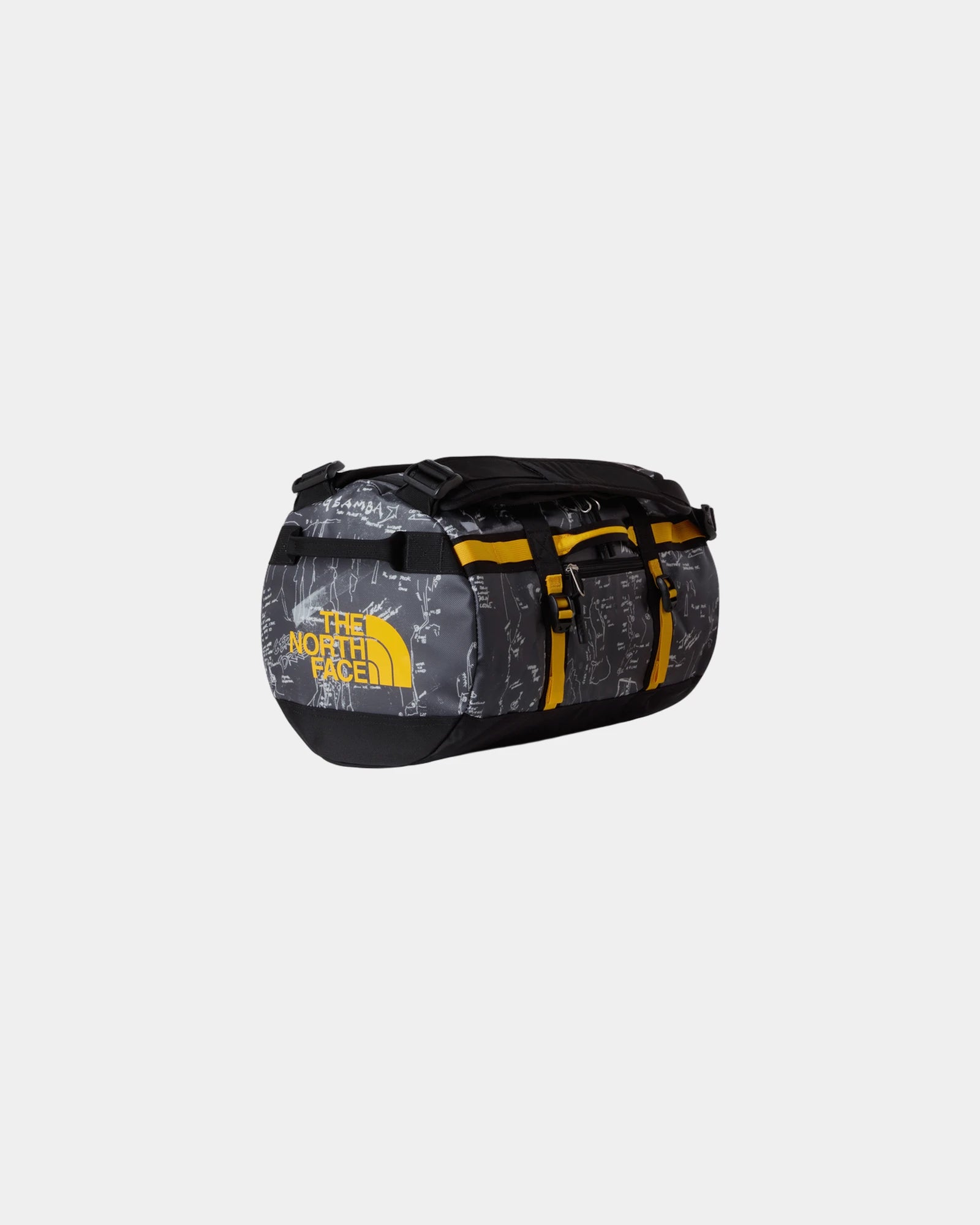 Sac duffel polyester recyclé The North Face 31L à personnaliser - Anthracite Grey Conrad Topos Print-Summit Gold