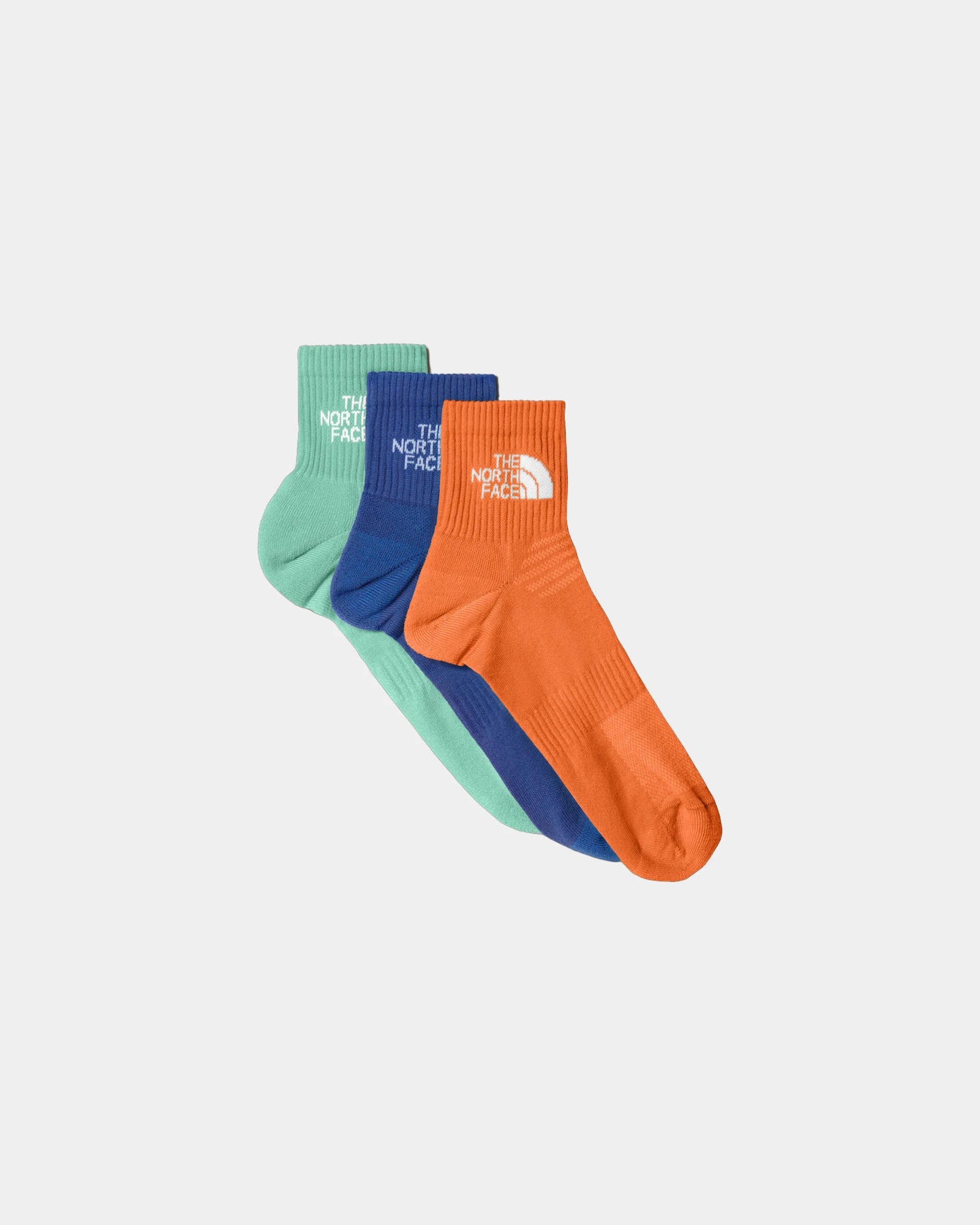 Chaussettes courtes amorties The North Face Multi Sport à personnaliser - Papaya-Bright Foam-Indigo Plum