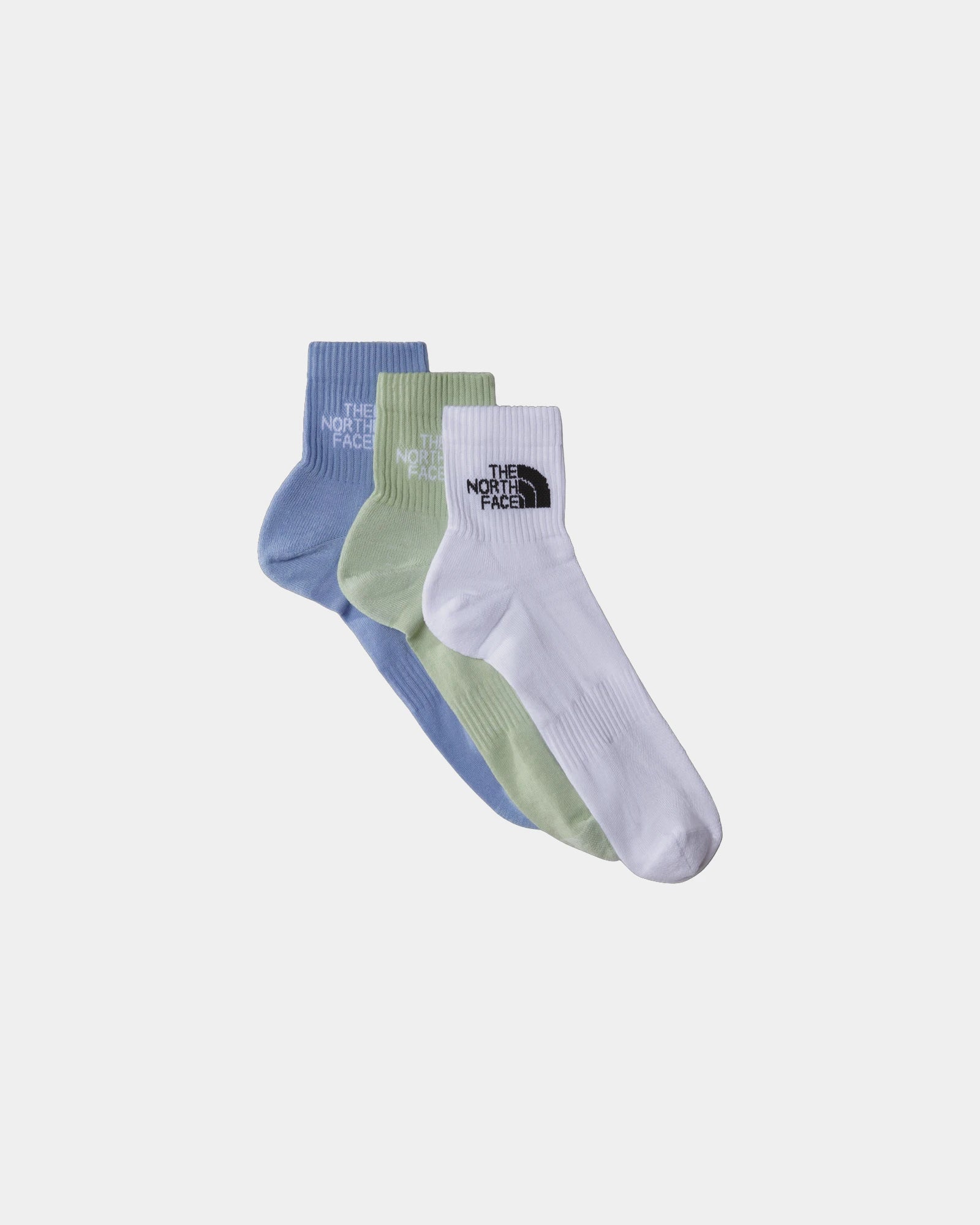 Chaussettes courtes amorties The North Face Multi Sport à personnaliser - Tnf White-Misty Sage-Steel Blue