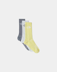 Chaussettes mi-mollets amorti The North Face à personnaliser - Transcendent Grey-Pearl Stone-Lemon Mist