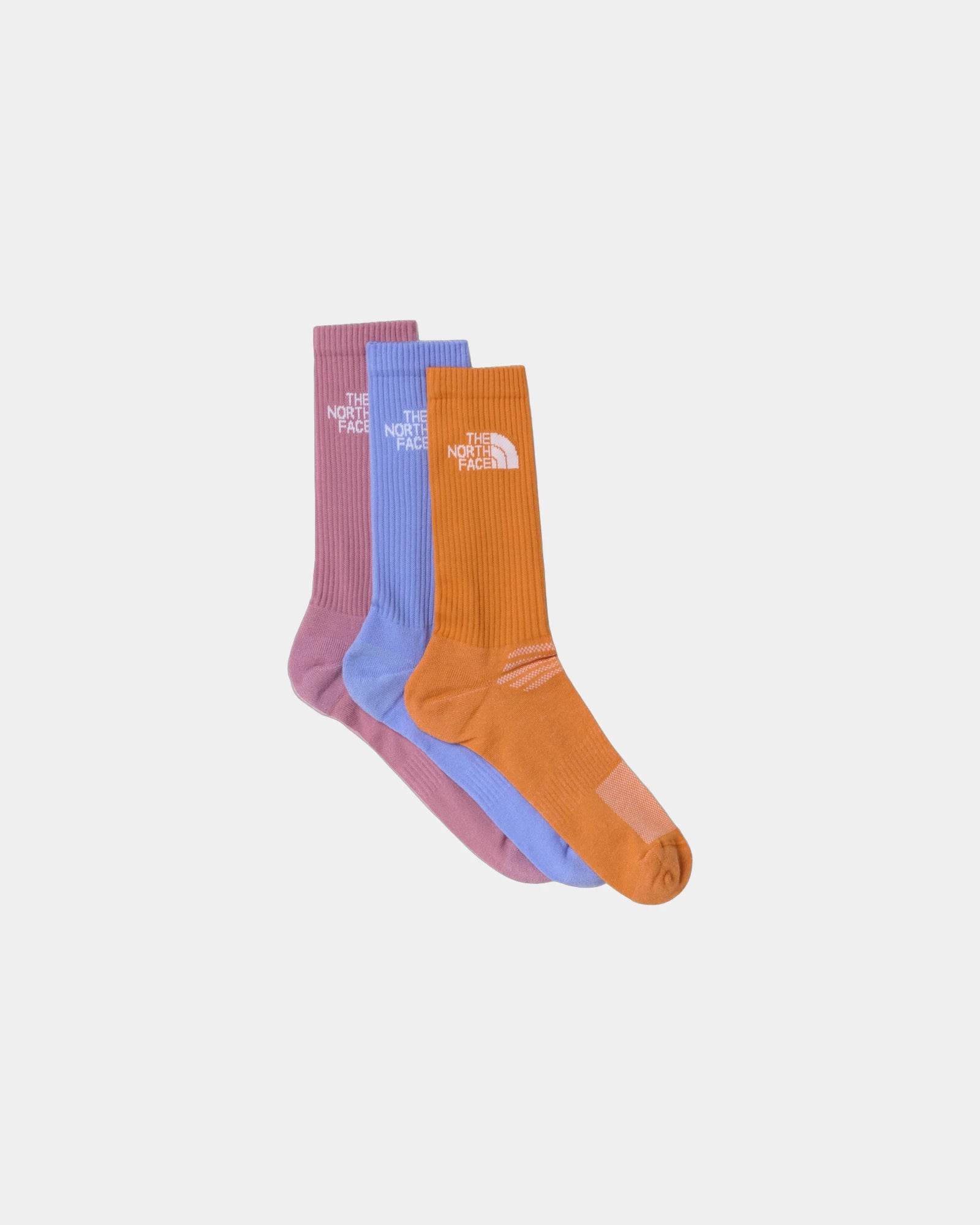 Chaussettes mi-mollets amorti The North Face à personnaliser - Periwinkle Glow-Dust Orange-Hushed Lavender