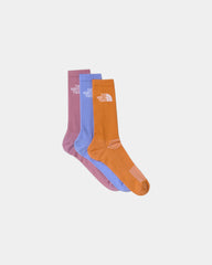 Chaussettes mi-mollets amorti The North Face à personnaliser - Periwinkle Glow-Dust Orange-Hushed Lavender