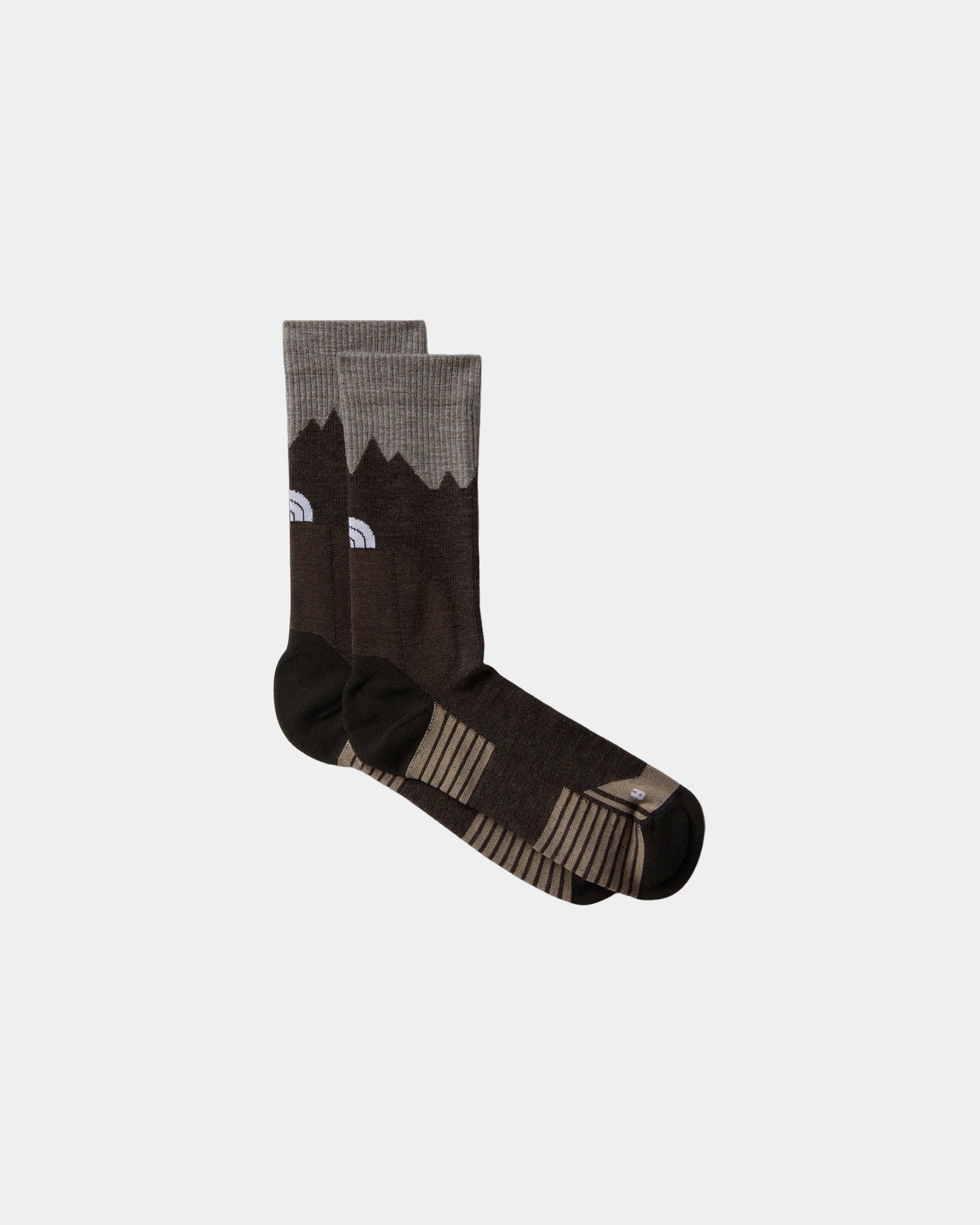 Chaussettes de randonnée montagne à personnaliser - Smokey Brown-Mushroom Grey
