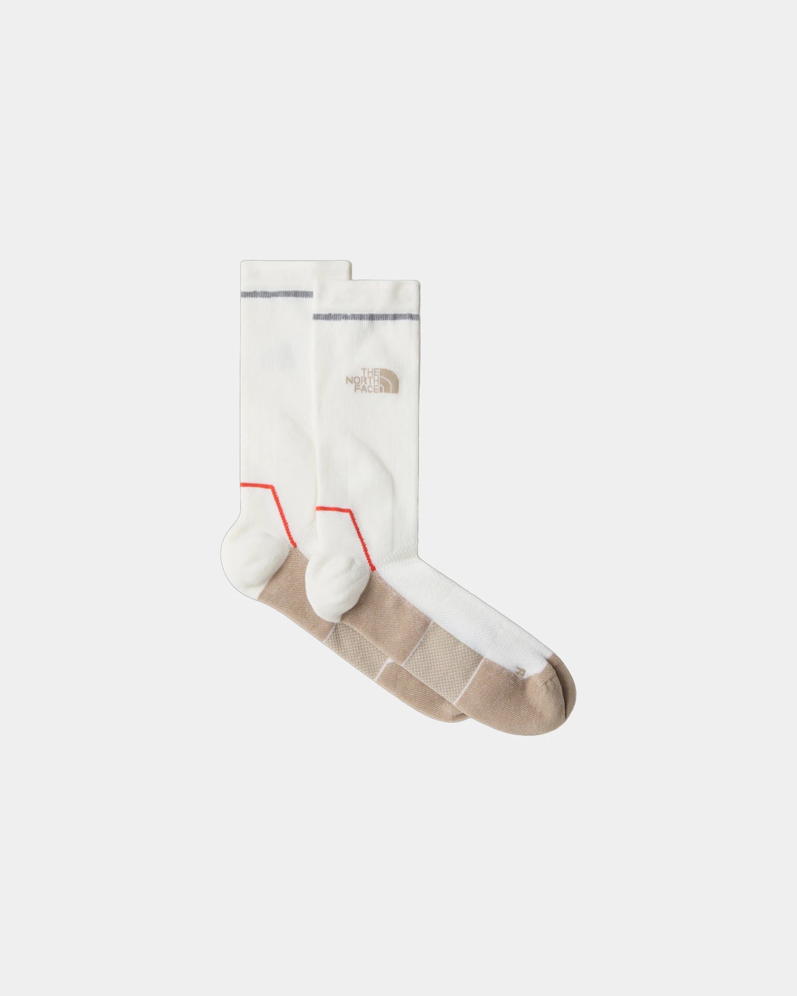 Chaussettes mi-mollets laine mérinos The North Face à personnaliser - White Dune-Khaki Stone