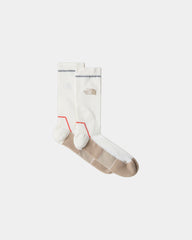 Chaussettes mi-mollets laine mérinos The North Face à personnaliser - White Dune-Khaki Stone