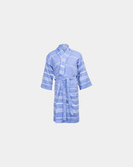 Peignoir éponge coton 150g/m² Hamam à personnaliser - Blue / White