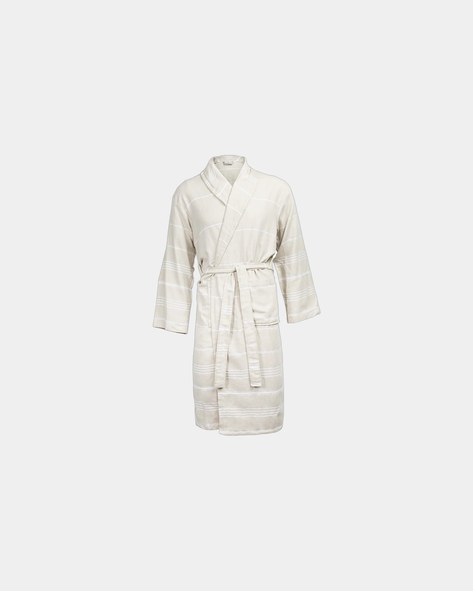 Peignoir éponge coton 150g/m² Hamam à personnaliser - Beige / White