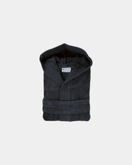 Peignoir capuche velours coton 450g/m² à personnaliser - Anthracite