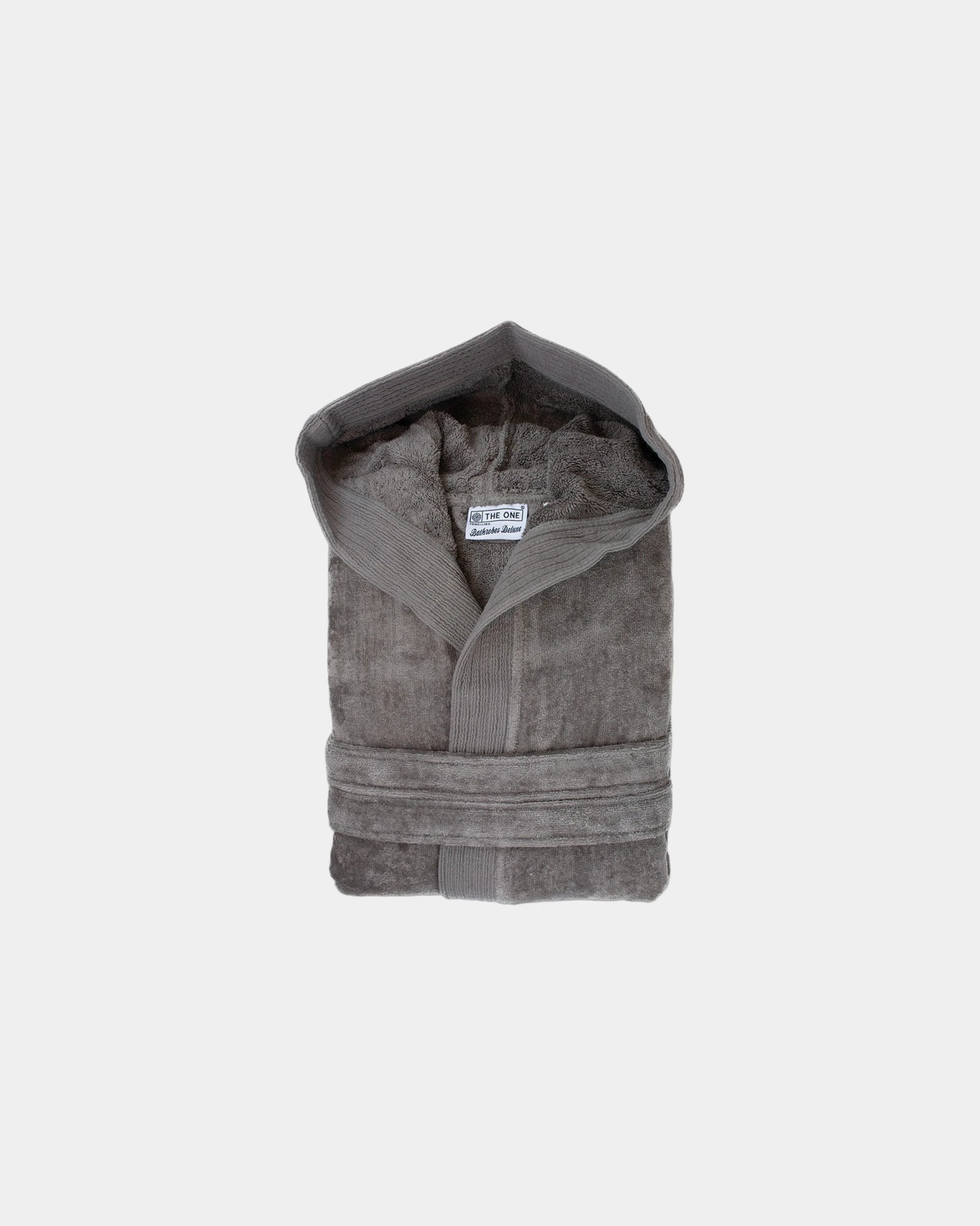 Peignoir capuche velours coton 450g/m² à personnaliser - Taupe