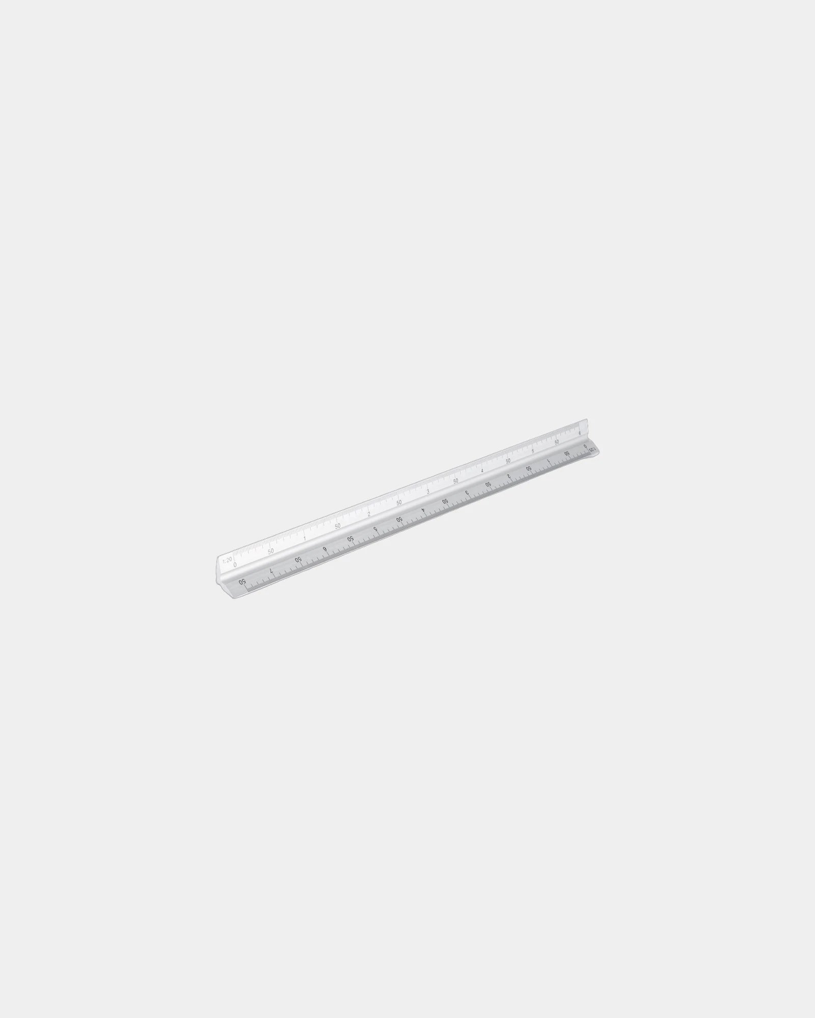 Règle triangulaire aluminium 30 cm à personnaliser - Argent