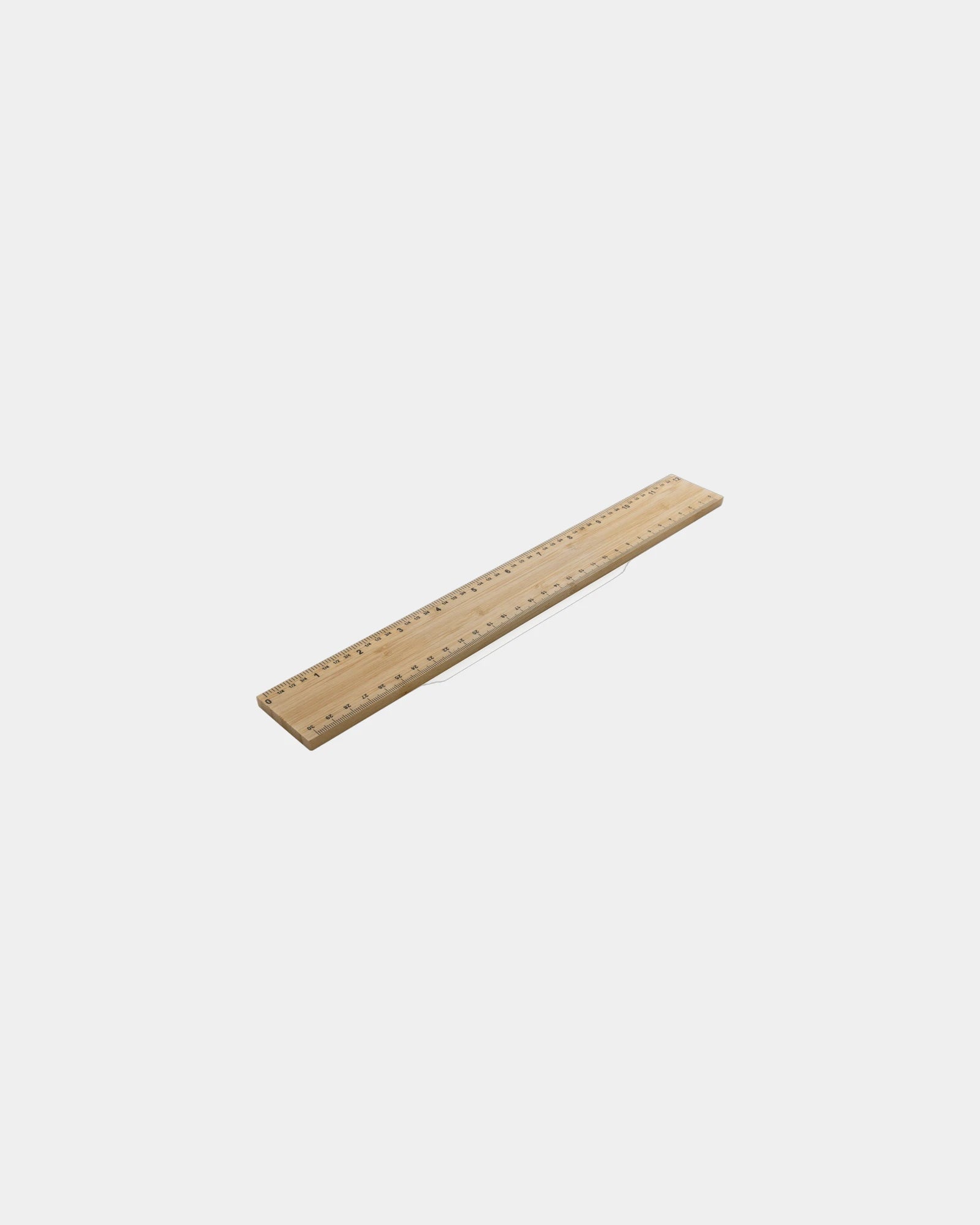 Règle 30 cm épaisse en bambou à personnaliser - Marron