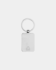 Porte-clés rectangle en zinc recyclé à personnaliser - 3