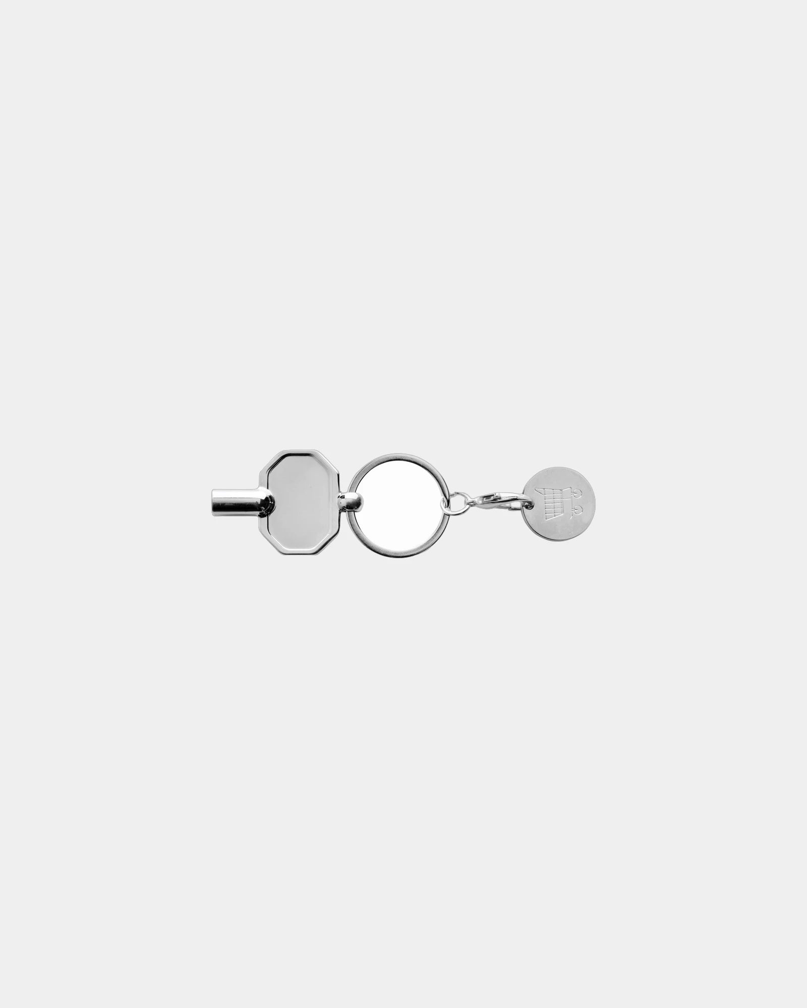 Porte-clés en alliage de zinc recyclé à personnaliser - Argent