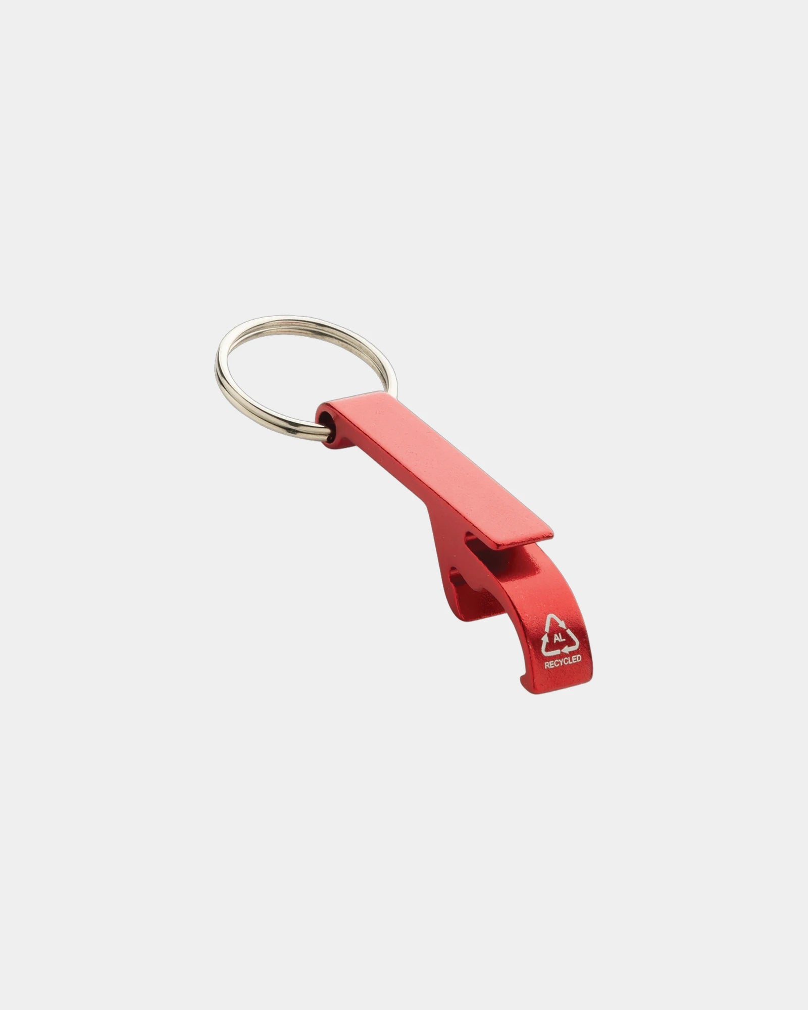 Porte-clés décapsuleur aluminium recyclé à personnaliser - Rouge